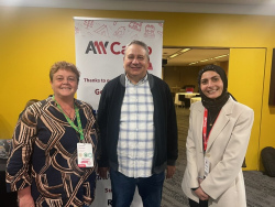 Dr Chandra Harrison, Joe Devon and Mona Gabr