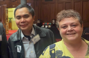 Julius Serrano and Chandra Harrison