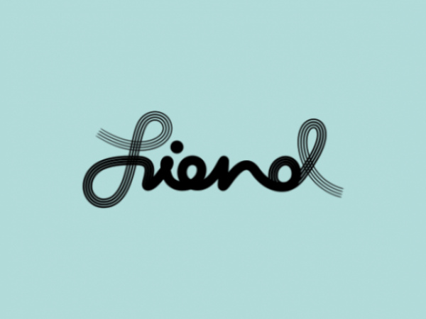Friend. Written in looping stylized text