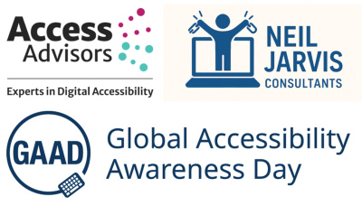 Logos for Access Advisors, Neil Jarvis Consultants and GAAD stacked together in one image