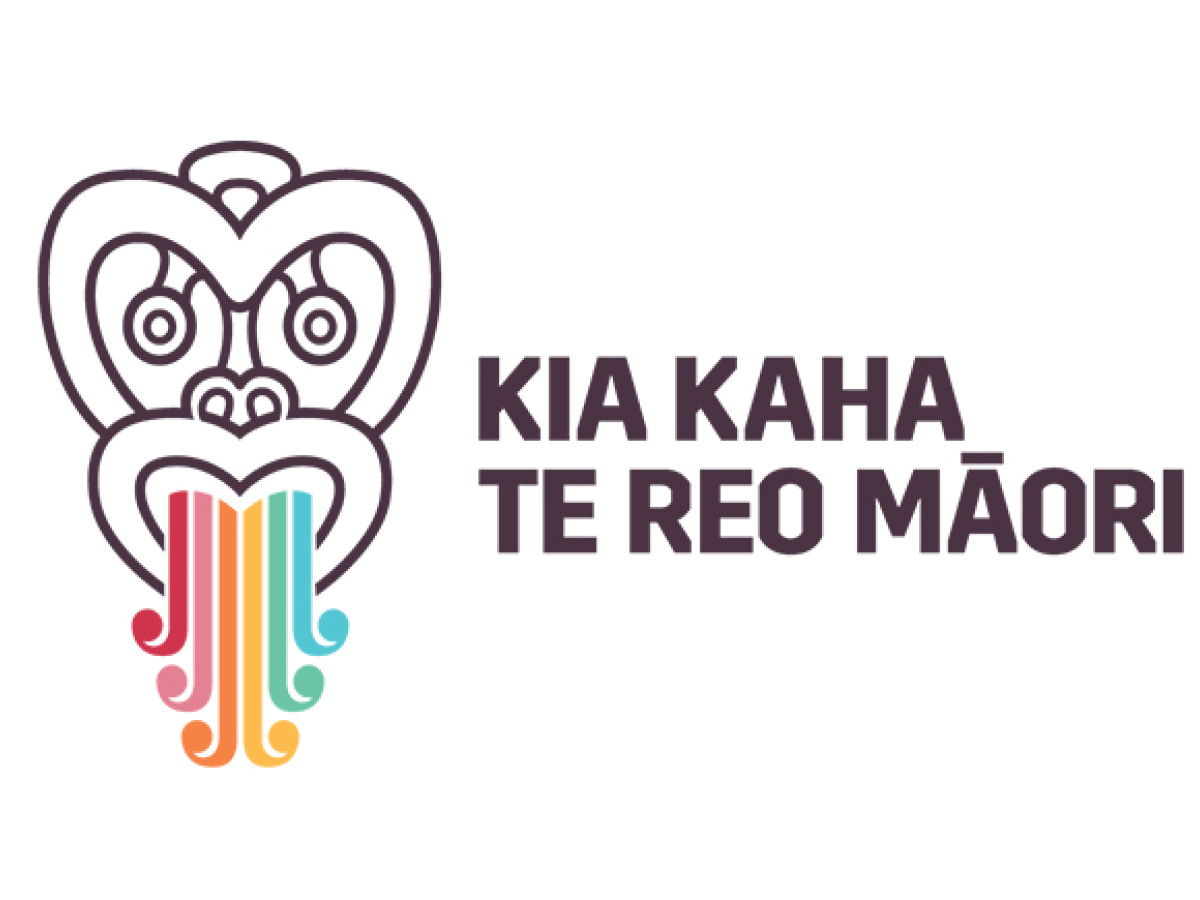 Te reo Māori language logo. Kia kaha te reo Māori
